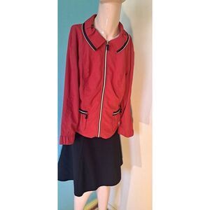 Red Zenergy by Chicos Full Zip Jacket Size Small